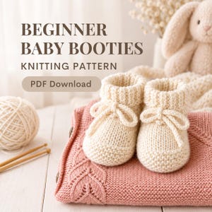 Beginner Baby Booties Knitting Pattern | Bernat Softee Yarn (PDF Download)