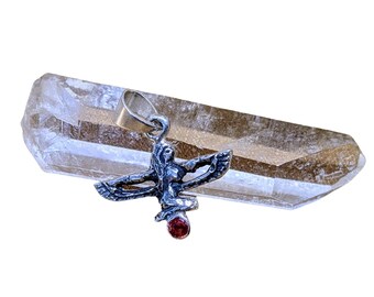 Isis Pendant: Sterling Silver with Padparusha Sapphire *Blessed on the altar at the Isis Temple of Phillae*