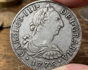 Moneda México 1776 8 MF Reales Fernando VI Monarchi