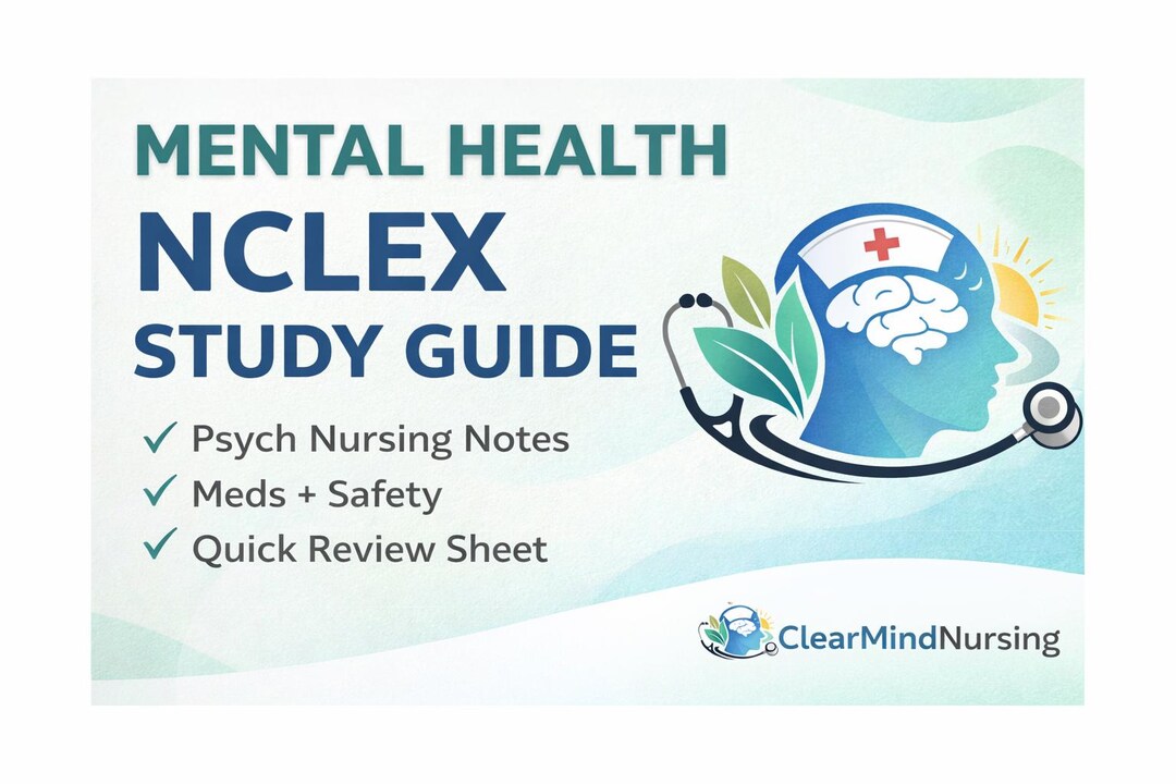 Mental Health NCLEX Quick Study Guide | Psych Nursing Notes, Meds ...