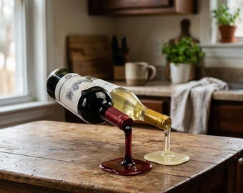 Houder voor gemorste wijn, drijvend wijnrek met illusie, modern bardecor, ABS-materiaal