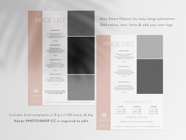 Photoshop Price List