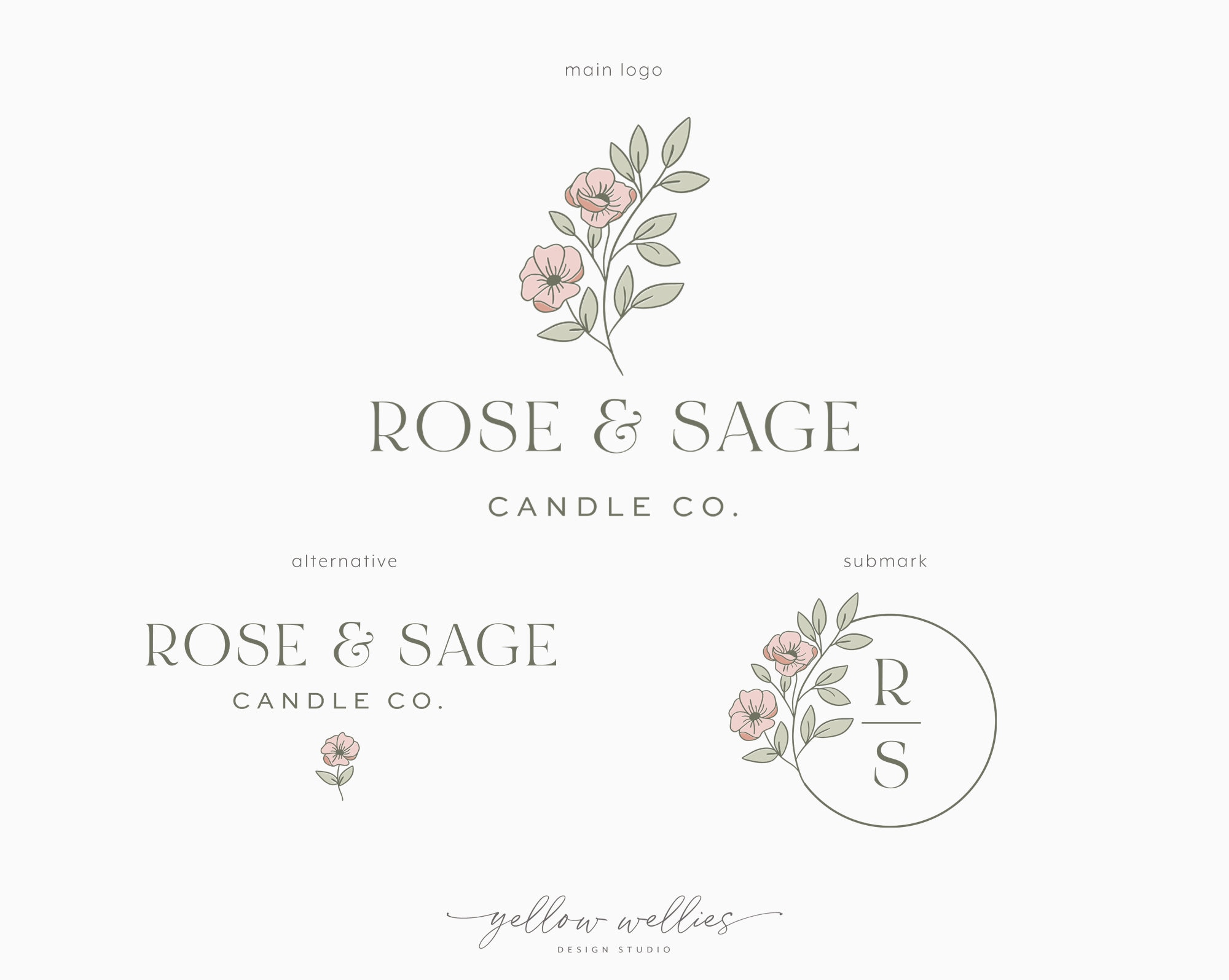 Floral Premade Logo Design Flower Logo Flora Logo - Etsy