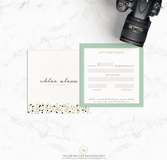 Gift Certificate Photoshop Template 5x5 Square Template | Etsy Gift Certificate Photoshop Template 5x5 Square Template | Etsy