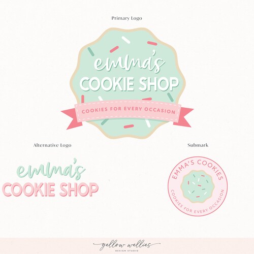 Sugar Cookie Premade Logo Design DIGITAL Bakery Small Etsy