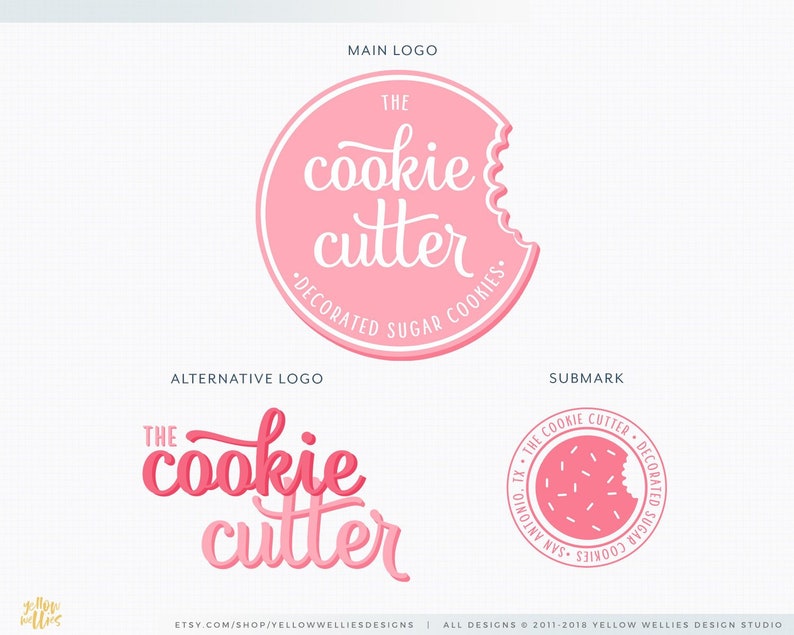Sugar Cookie Premade Logo Design Bakery Dessert Pastry Logo Etsy