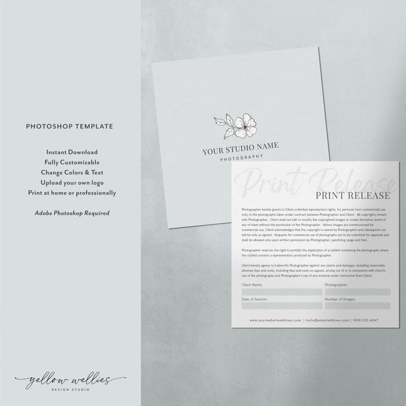 Photography Contract & Forms Templates Instant Etsy