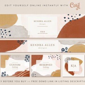 CORJL Etsy Shop Graphics Kit DIY Editable Etsy Banner Etsy - Etsy