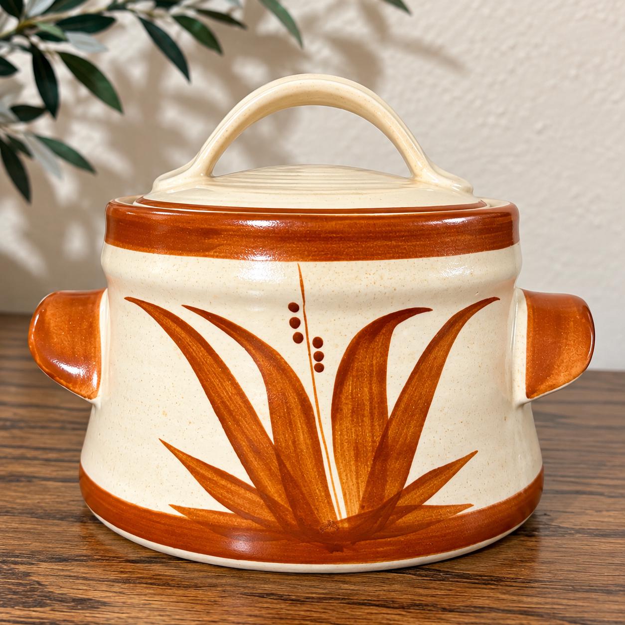 Vintage Orange Crock Pot - Etsy