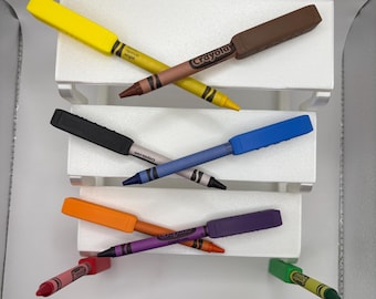 3D Printed Braille Crayon Caps for Crayola 8-Count | Color-Matched Accessibility Tool