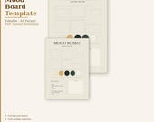Mood Board Template Printable PDF | Brand Mood Board Canva | Color Palette Font Pairing | Designer Template | Instant Download