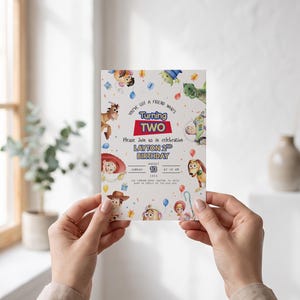 Editable Any Age Toy Story Birthday Invitation | Kids Party Invite Template | Printable Canva Birthday Invite | Digital Download