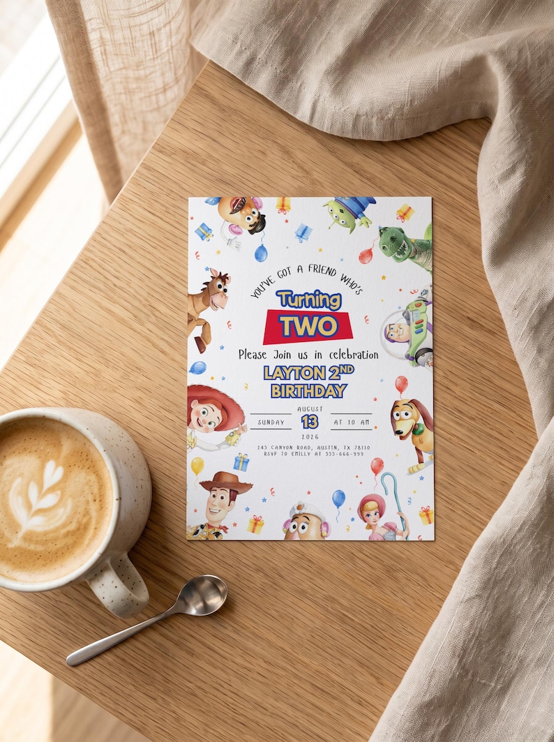 Editable Any Age Toy Story Birthday Invitation | Kids Party Invite Template | Printable Canva Birthday Invite | Digital Download