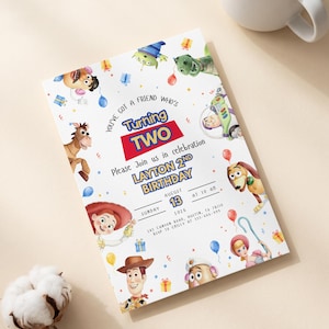 Editable Any Age Toy Story Birthday Invitation | Kids Party Invite Template | Printable Canva Birthday Invite | Digital Download