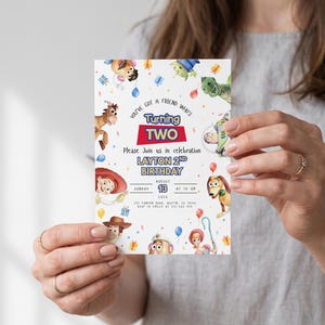 Editable Any Age Toy Story Birthday Invitation | Kids Party Invite Template | Printable Canva Birthday Invite | Digital Download
