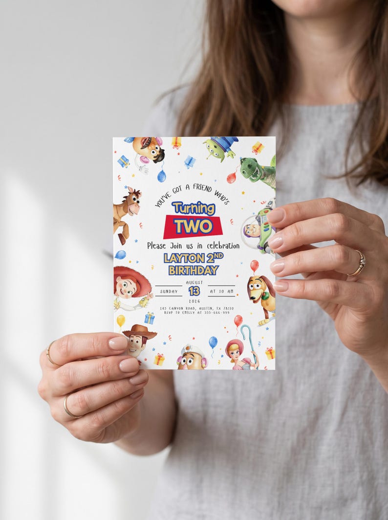 Editable Any Age Toy Story Birthday Invitation | Kids Party Invite Template | Printable Canva Birthday Invite | Digital Download