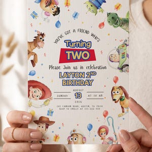 Editable Any Age Toy Story Birthday Invitation | Kids Party Invite Template | Printable Canva Birthday Invite | Digital Download