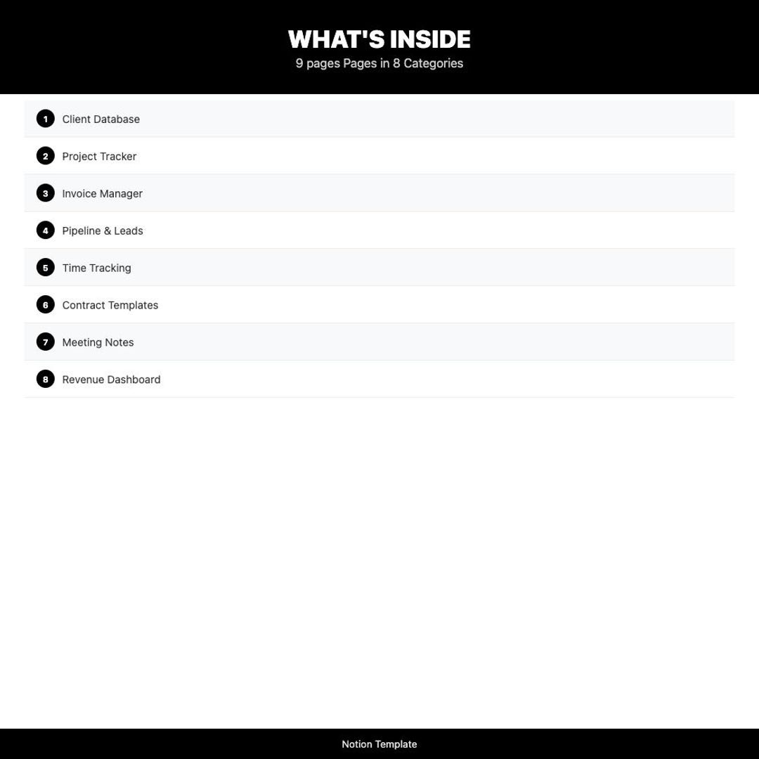 Freelancer CRM Notion Template Client Tracker Project Management ...