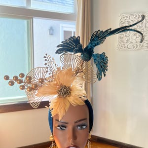 Teal and Gold Fascinators - Etsy display picture 3