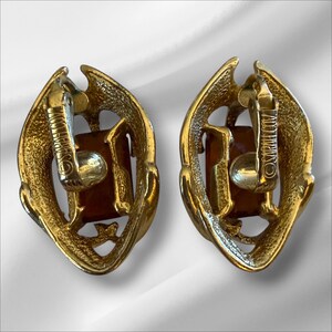 Vintage Sarah Coventry Molten Topaz Pendant and Earring Set image 8