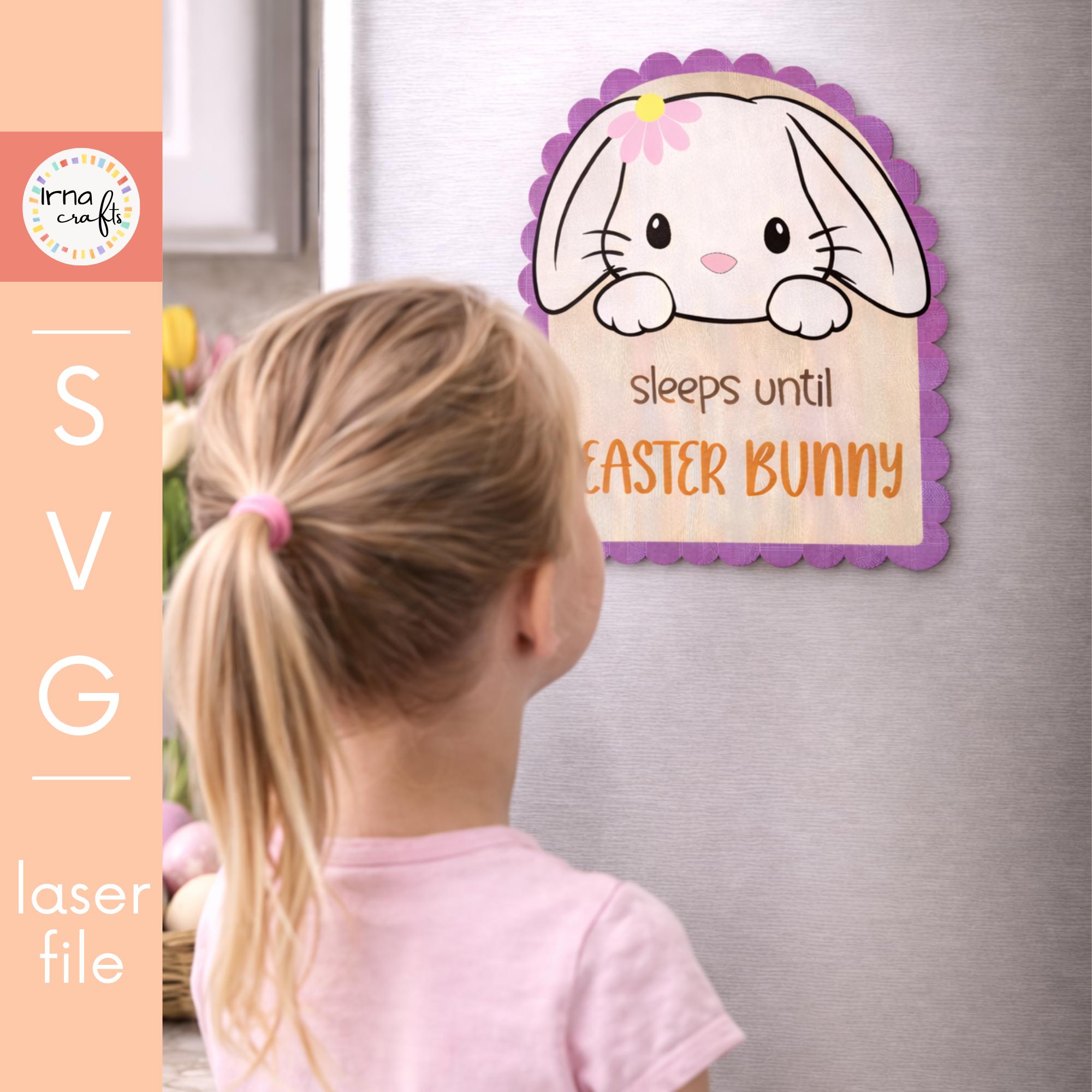 Easter Bunny Countdown Magnetic Fridge Holiday Tradition Toddler Laser ...