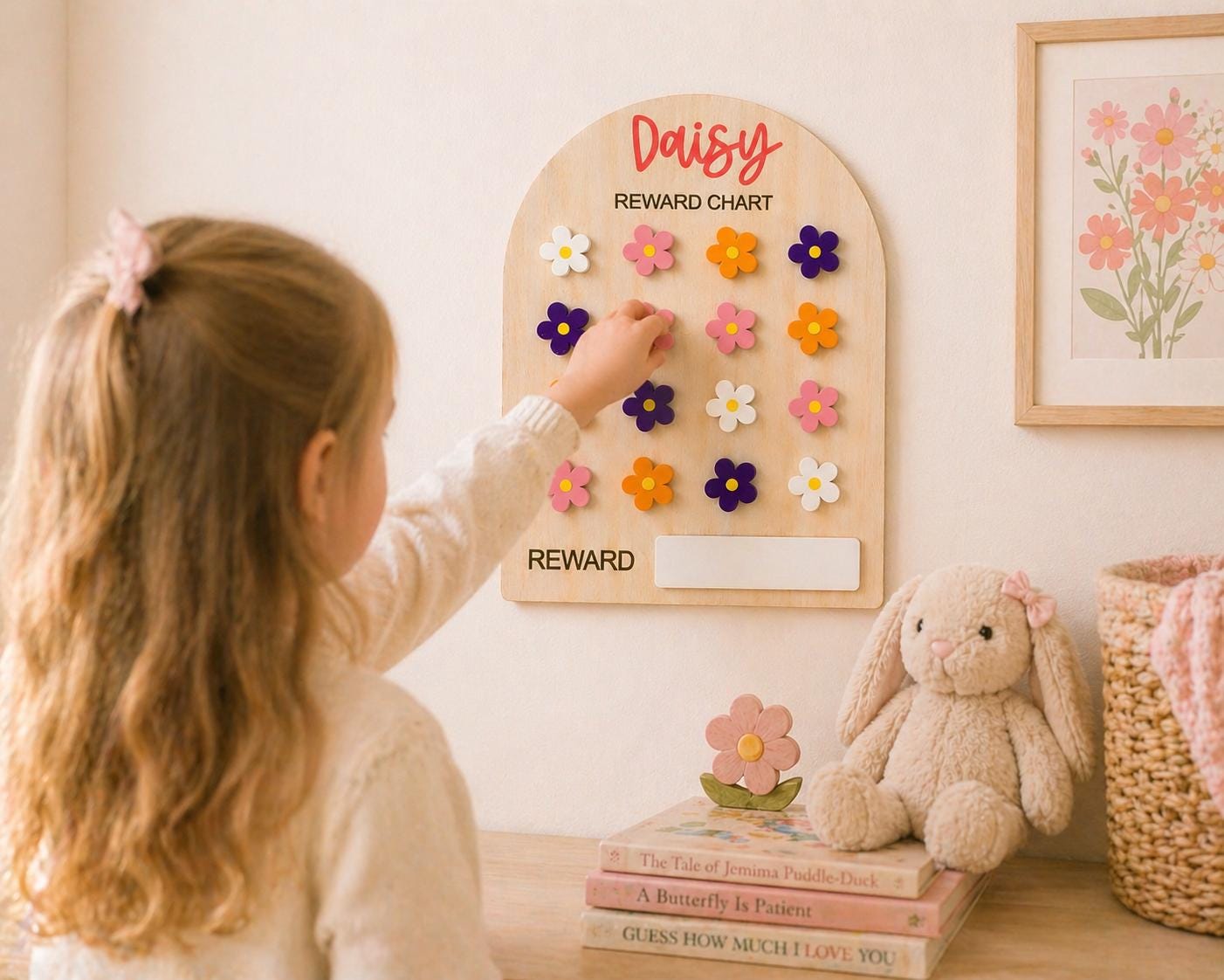 Daisy Reward Chart SVG, Kids Behavior Chart Laser Cut File ...