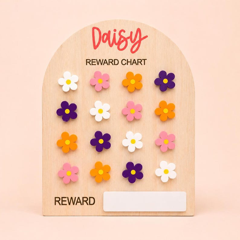 Daisy Reward Chart SVG, Kids Behavior Chart Laser Cut File ...