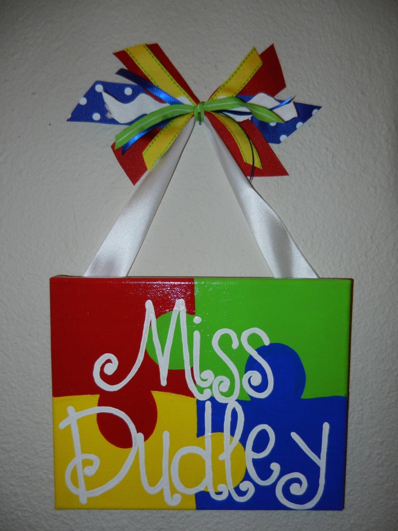 Puzzle Piece Classroom Sign  Etsy
