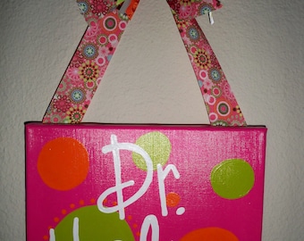 Polka Dot Classroom Sign
