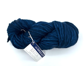 Malabrigo Rasta Yarn Dark Blue, Super Bulky Merino Wool for Knitting and Crochet ~ Single Dye lot Unique Color