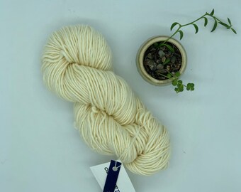 Malabrigo Mecha Yarn, Bulky Weight yarn, 100% Merino Wool, Natural