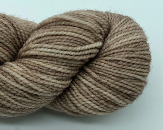 Koigu kpm 2390, fingering weight yarn, light brown merino wool yarn