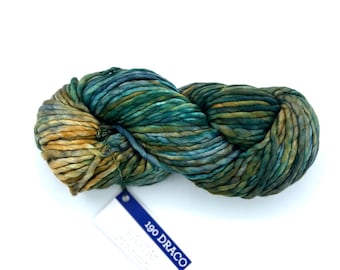 Malabrigo Rasta Yarn Draco - Super Bulky Hand Dyed Merino Wool for Chunky Beanies, Scarves, Blankets and Sweaters