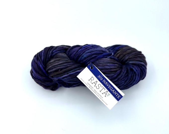 Malabrigo Rasta Yarn, **NEW COLOR**, Super Bulky, 100% Merino Wool, 303 Navegante from the Madre Tierra Collection