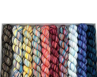 Koigu KPPM pencil box, Western, fingering weight yarn