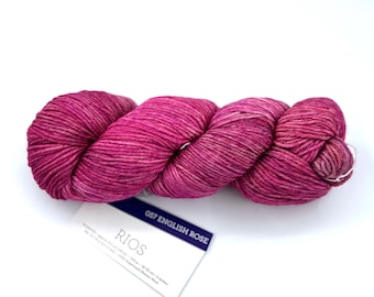 Malabrigo Rios YarnEnglish Rose, pink Merino Wool, Worsted Weight