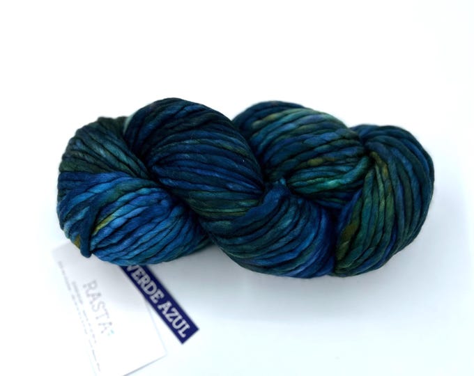 Malabrigo Rasta Super Bulky Merino Yarn, 086 Verde Azule