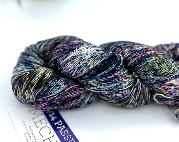 Malabrigo mechita, 714 passiflora, 100% Merino Superwash, fingering weight yarn, 420 yards per skein