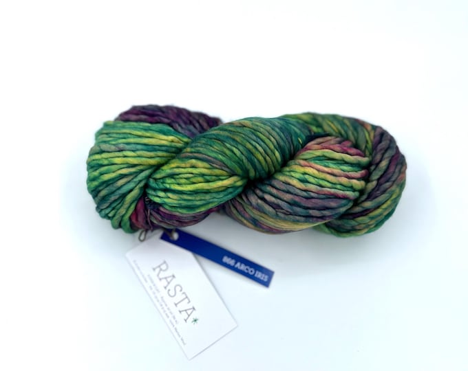 Malabrigo Rasta Yarn, Super Bulky, 100% Merino Wool, 866 Arco Iris