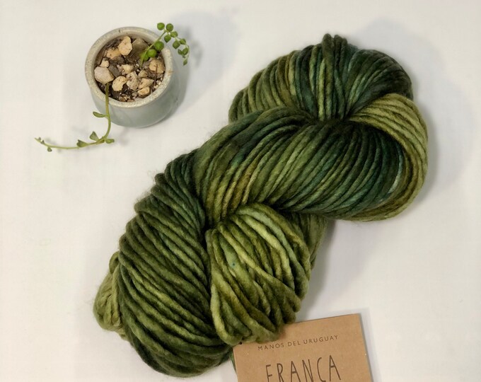 Franca Yarn by Manos del Uruguay, Super Bulky, 100% Superwash Merino Wool, Follage, Greens, merino yarn