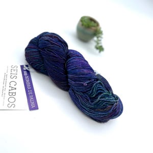 Malabrigo Seis Cabos yarn, Light Worsted weight, 100% Superfine Merino Wool, 229 Sombra de Palma