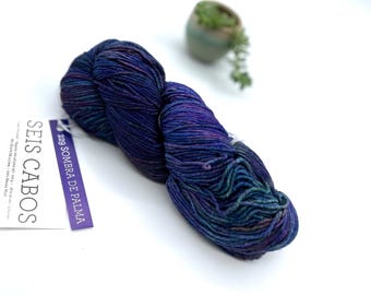 Malabrigo Seis Cabos yarn, Light Worsted weight, 100% Superfine Merino Wool, 229 Sombra de Palma