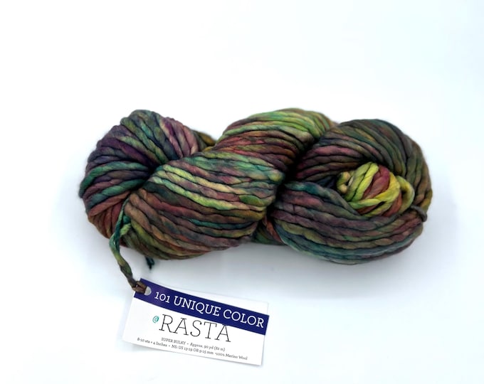 Malabrigo Rasta Yarn, Super Bulky, 100%  Merino Wool, Single Dye lot, unique color