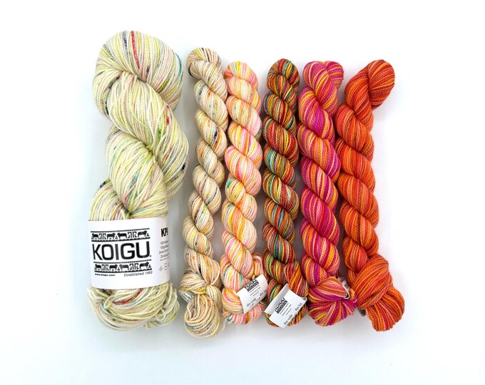 Striation Scarf Pack, Lorna, fingering weight yarn