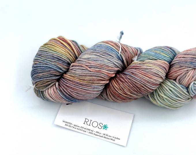 New Color!! Malabrigo Rios Yarn, Zahara, 267, Worsted, 100% Superwash Merino Wool