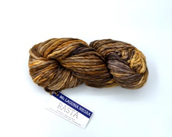 Malabrigo Rasta Yarn, Super Bulky, 100%  Merino Wool, 861 Laguna Negra