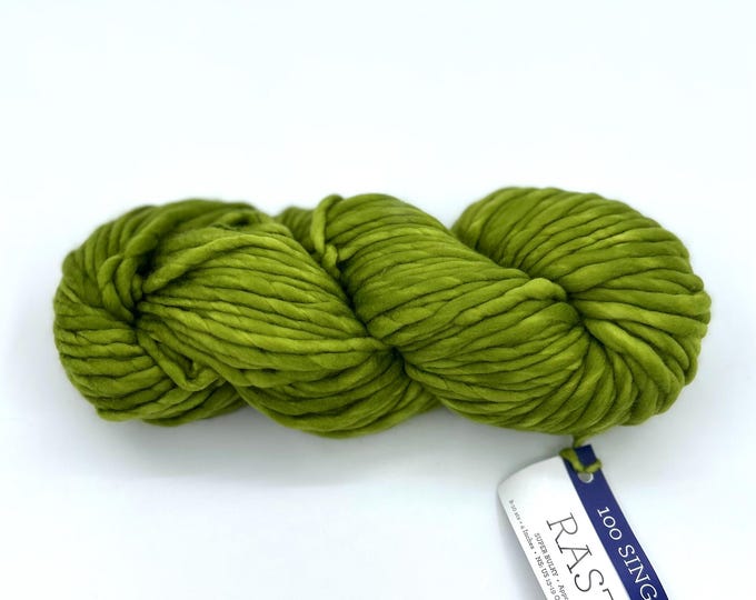 Malabrigo Rasta Yarn, Super Bulky, 100% Merino Wool, single lot, lime green