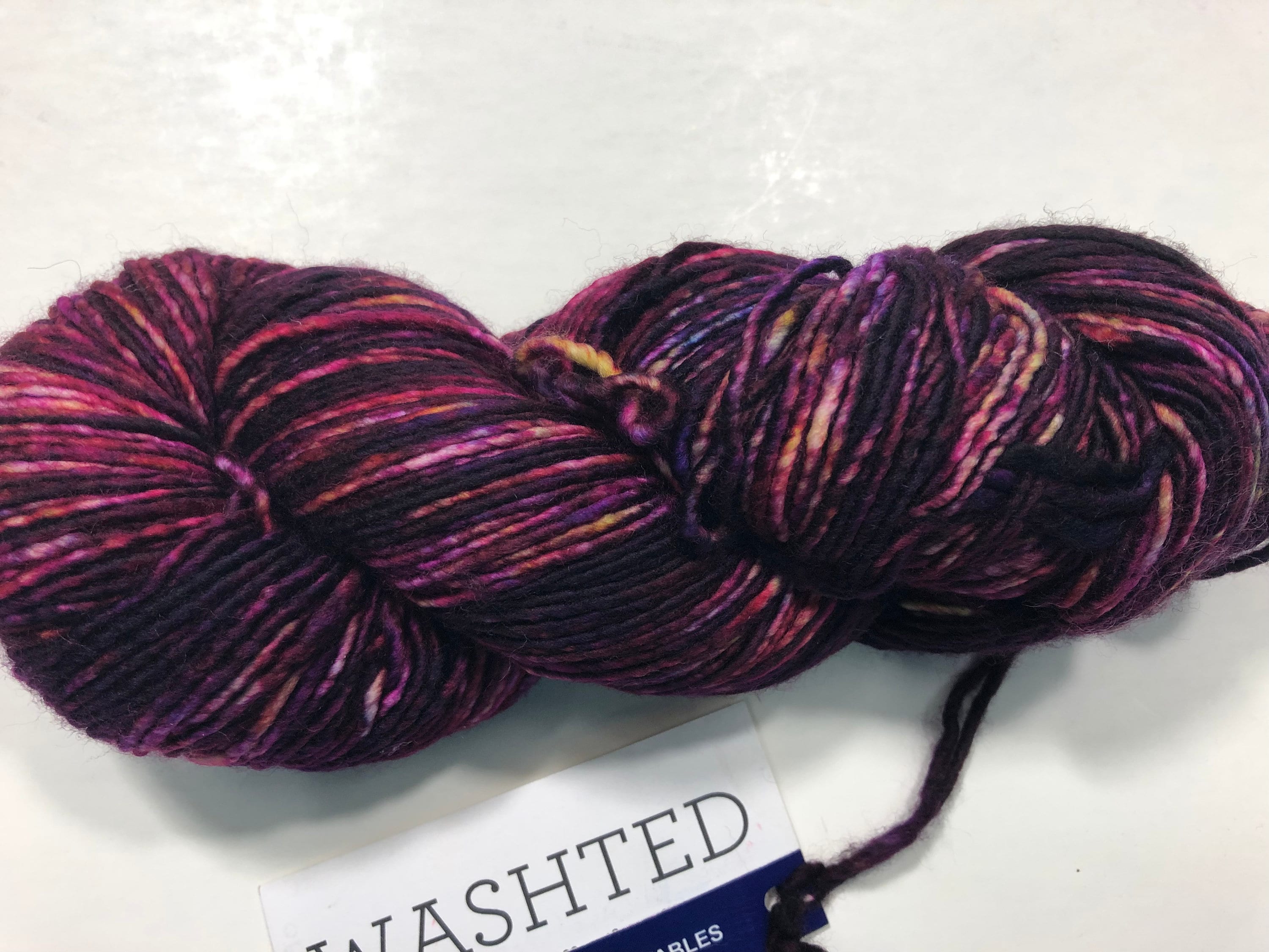 Malabrigo Washted Yarn Hat Knitting Pattern Worsted 100 Superwash Merino Wool Red and Pink