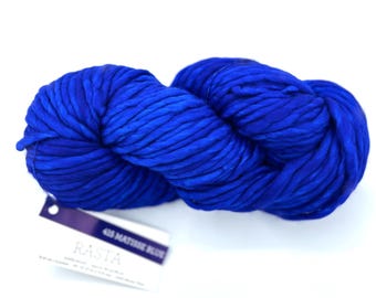 Malabrigo Rasta Yarn, Super Bulky, 1005 Merino Wool, 415 Matisse Blue