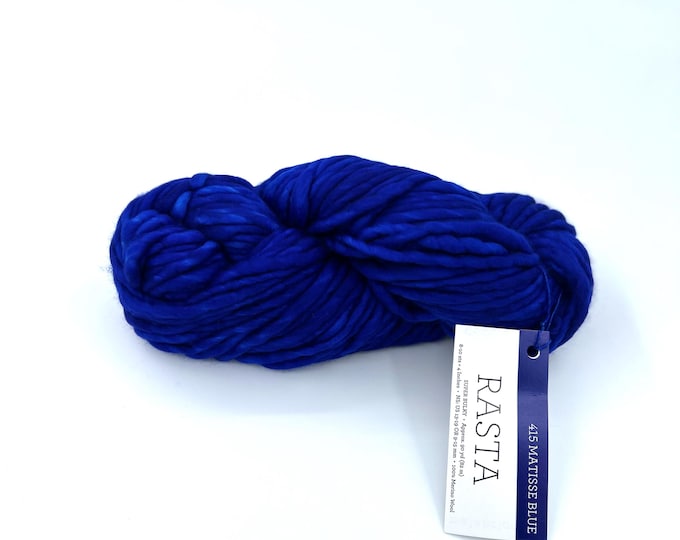 Malabrigo Rasta Yarn, Super Bulky, 1005 Merino Wool, 415 Matisse Blue